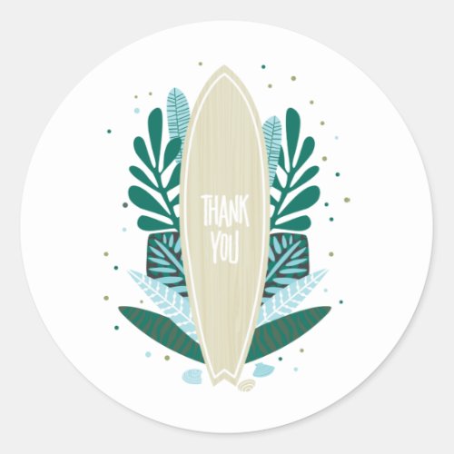 Aqua Baby On Board Thank You Classic Round Sticker