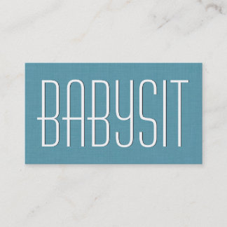 Aqua BABYSITTER Simple Style V383A Business Card