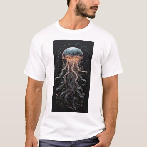 Aqua Ballet Ethereal Jellyfish Elegance T_Shirt C