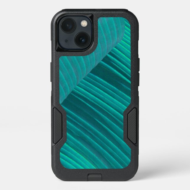 Aqua Banana Leaf Otterbox iPhone Case (Back)