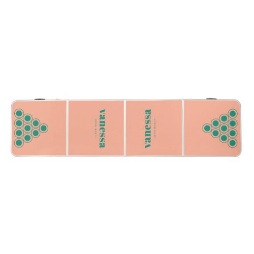 Aqua Beach Breeze Rev Minimal Modern Classic Name Beer Pong Table