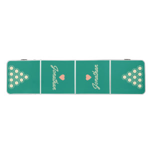 Aqua Beach Breeze Vintage PK Heart Signature Beer Pong Table