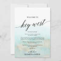 Aqua Beach Key West Welcome Letter & Itinerary