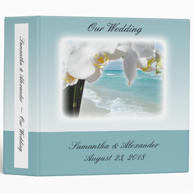 Aqua Beach Orchid Binder (Front/Spine)
