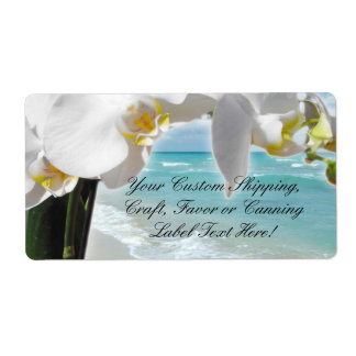 Aqua Beach Orchid Label