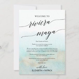 Aqua Beach Riviera Maya Welcome Letter & Itinerary