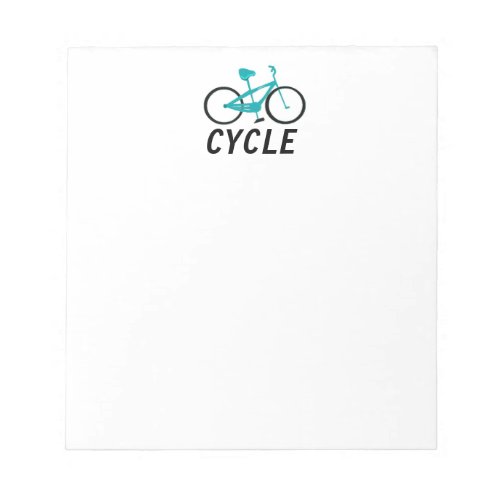 Aqua Bicycle _ Cycle Notepad