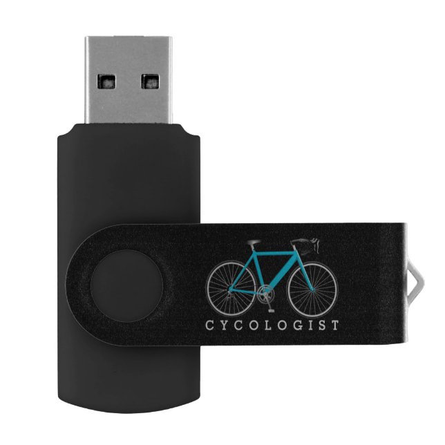 Aqua Bicycle Cycologist Flash Drive (Opened)