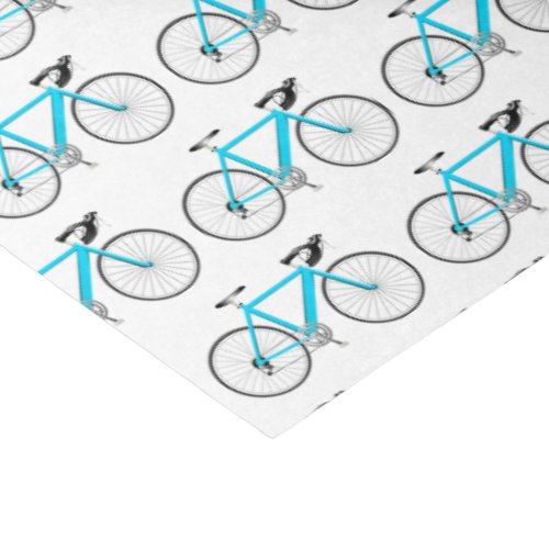 Aqua Bicycle on White Tissue Paper