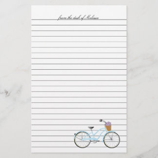Aqua Bicycle Stationery