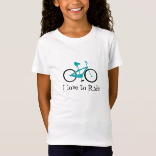 Aqua Bicycle with Saying T-Shirt