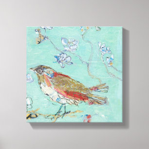 Aqua Bird Canvas Print