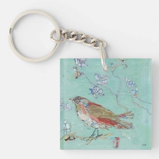 Aqua Bird Keychain (Front)