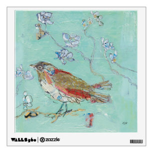 Aqua Bird Wall Decal