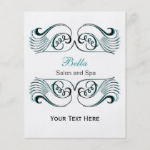 aqua  , black and white Chic Business Flyers