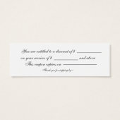 aqua ,black and white Chic discount coupon (Back)