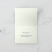 Aqua Black White Floral Damask Thank You Card (Inside)