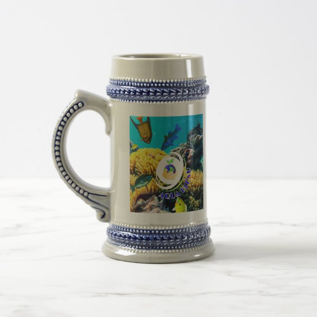 Aqua Blend Beer Stein (Left)