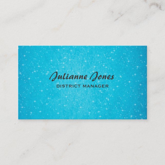 Aqua Bling Business Card (Front)