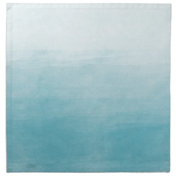 Aqua Bliss Watercolor Ombre Cloth Napkin by peacefuldreams at Zazzle