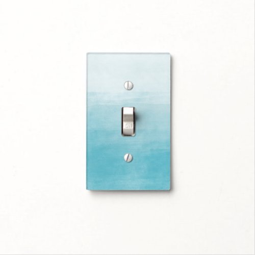 Aqua Bliss Watercolor Ombre Light Switch Cover