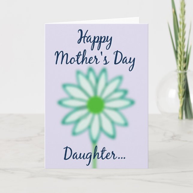 Aqua Bloom Mothers Day Card (Front)