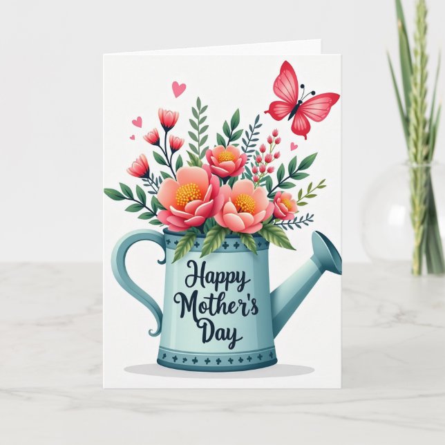 Aqua Blooms Of Love Greeting Card (Front)