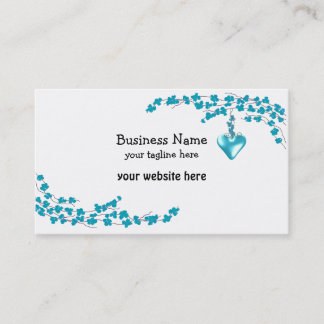Aqua Blossoms Business Card