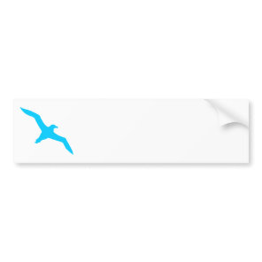 Aqua Blue Albatross Bumper Sticker