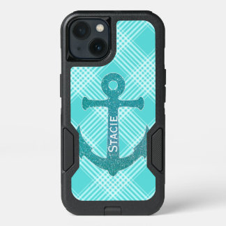 Aqua Blue Anchor Otterbox Samsung Note 4 Case
