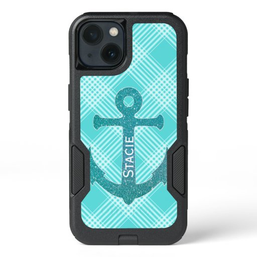 Aqua Blue Anchor Otterbox Samsung S6 Edge Case
