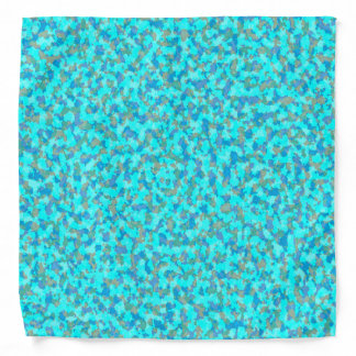 Aqua Blue and Green Camouflage Bandana