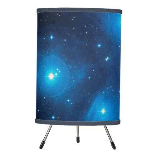 Aqua Blue and Navy Pleiades Tripod Lamp