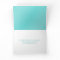 Aqua Blue and White Glitter Heart Thank You Card
