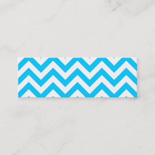 Aqua Blue and White Zig Zags Business Cards