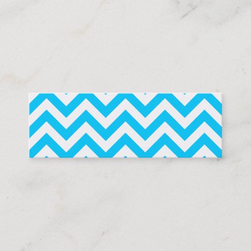 Customizable Aqua Blue and White Zig Zags Business Cards