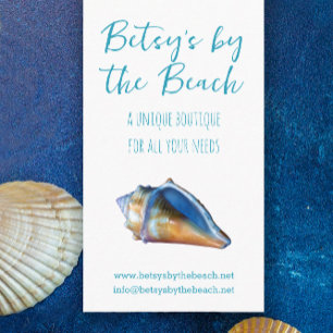 Aqua Blue Beach Themed Business Card