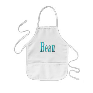 Aqua Blue Beau Name, Kids' Apron