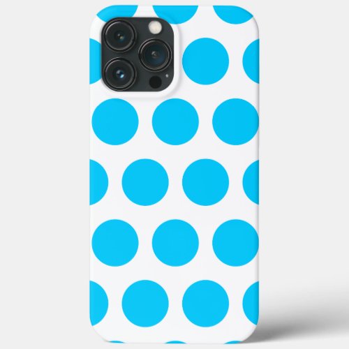 Aqua Blue Big Dots iPhone 13 Pro Max Case