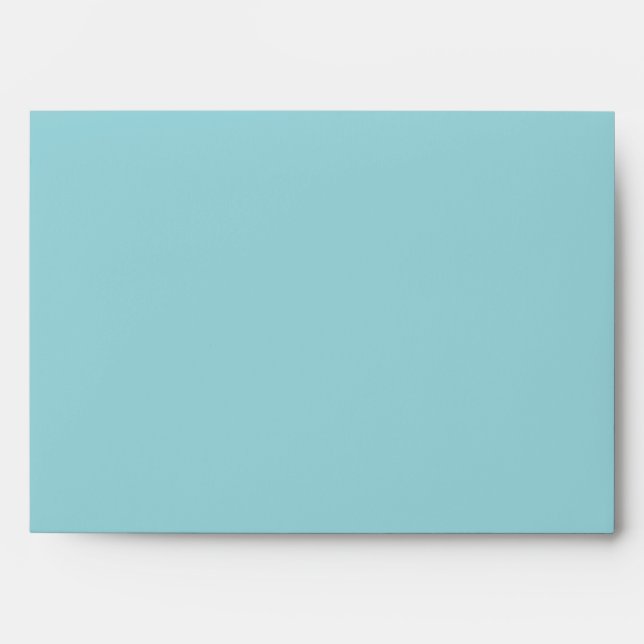 Aqua Blue Blank Customizable Envelope (Front)