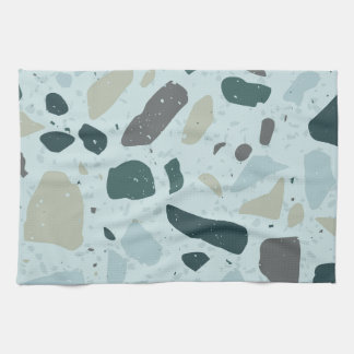 Aqua Blue Blob Kitchen Towel