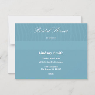 Aqua Blue Bridal Shower Invitation