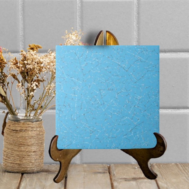 Aqua Blue Crackled Glaze Simple Modern Texture Ceramic Tile (Creator Uploaded)
