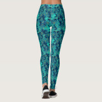 Abstract Paint Splatter Pink Flamingo Capri Leggings, Zazzle