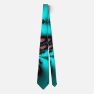 Aqua Blue Design Neck Tie