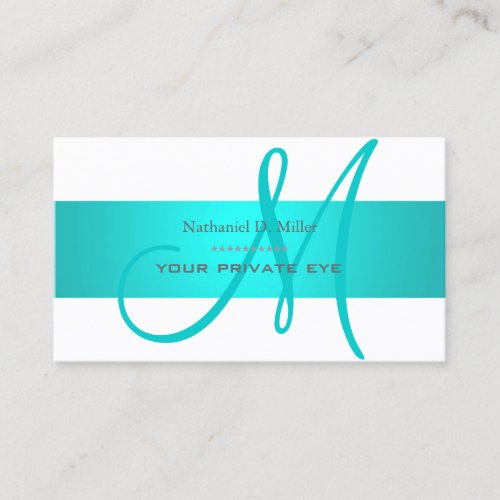 DIY monogram + background color Business Card