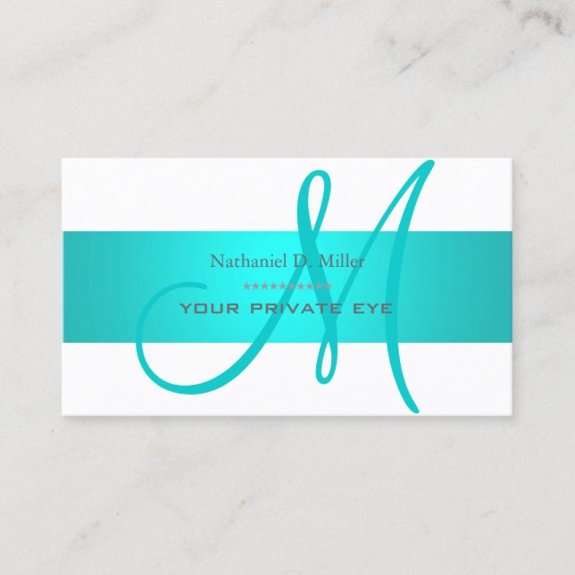 Aqua Blue/DIY background color Business Card (Front)