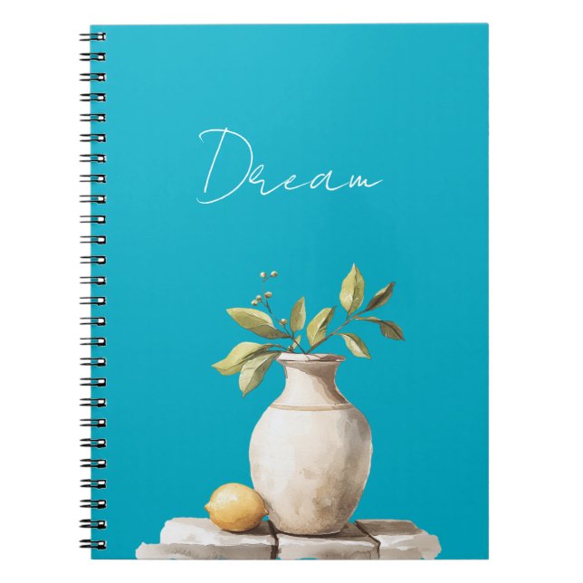 Aqua Blue Dream Sicilian Lemon Plant Notebook (Front)