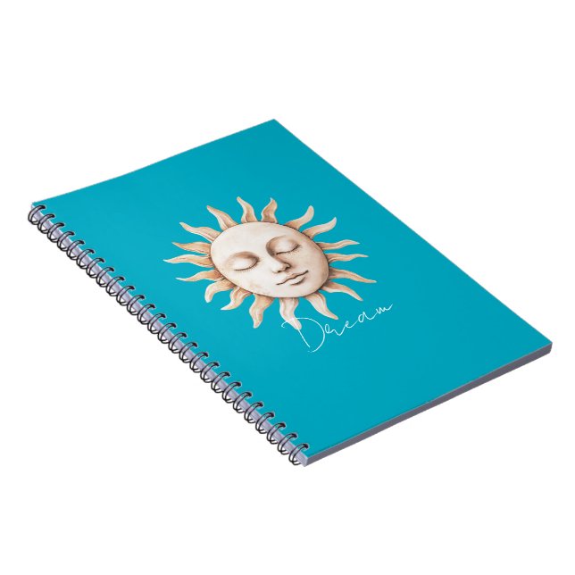 Aqua Blue Dream Sicilian Sun Notebook (Right Side)