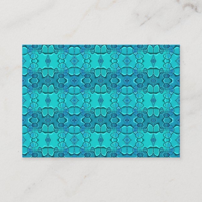 Aqua Blue Fest Business Card (Front)